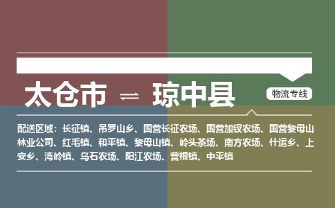 太仓到琼中物流公司-太仓至琼中货运专线-运输专业稳定