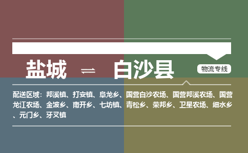 盐城到白沙县物流公司-保障您的顺利发货盐城至白沙县物流专线